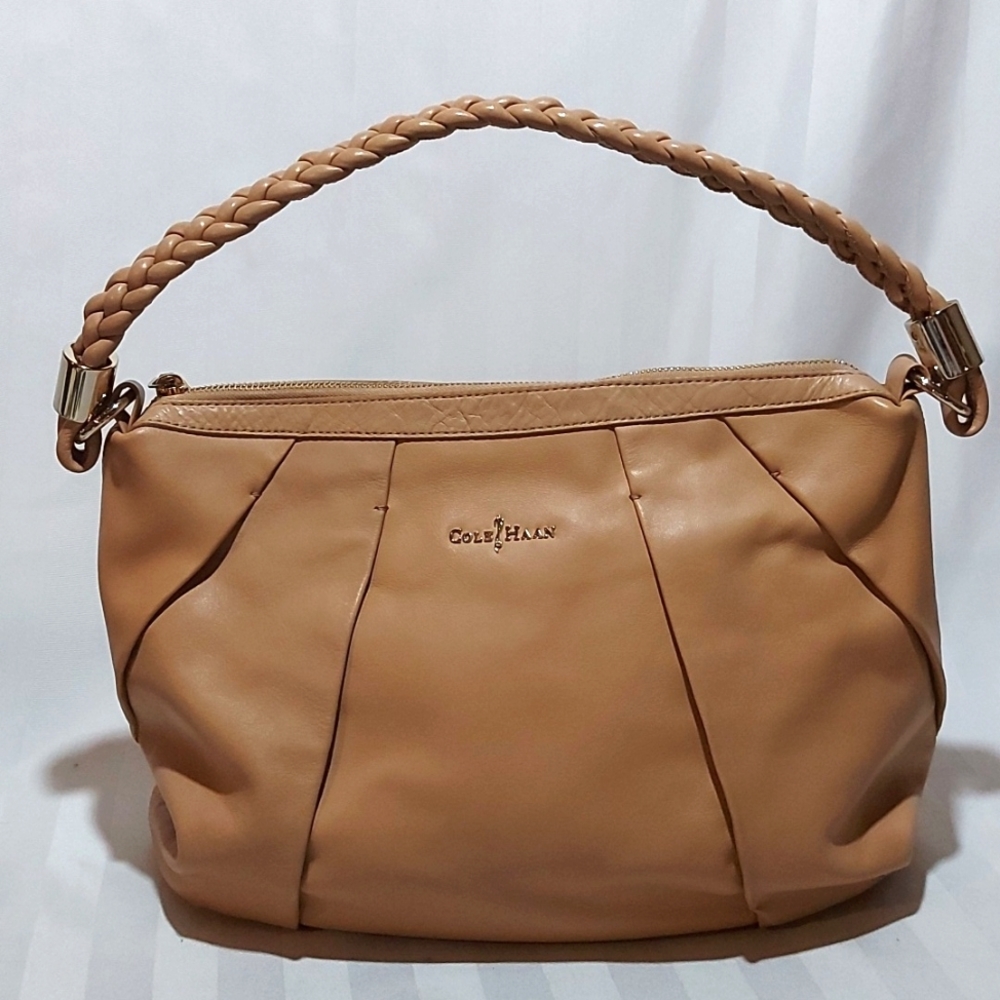 COLE HAAN LEATHER SHOULDER HOBO BAG!